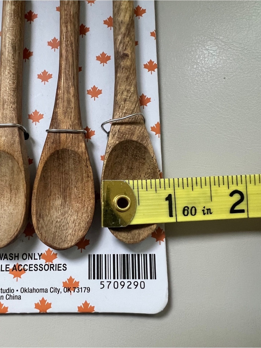 Fall Maple Leaf Wood Spoons - Orange Accent (Set of 4) Hobby Lobby - Picture 6 of 6